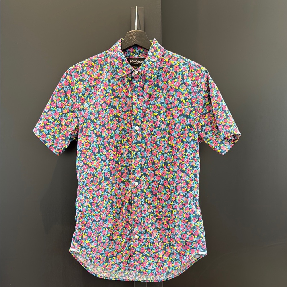 Bonobos Men's Riviera Short Sleeve Floral Shirt